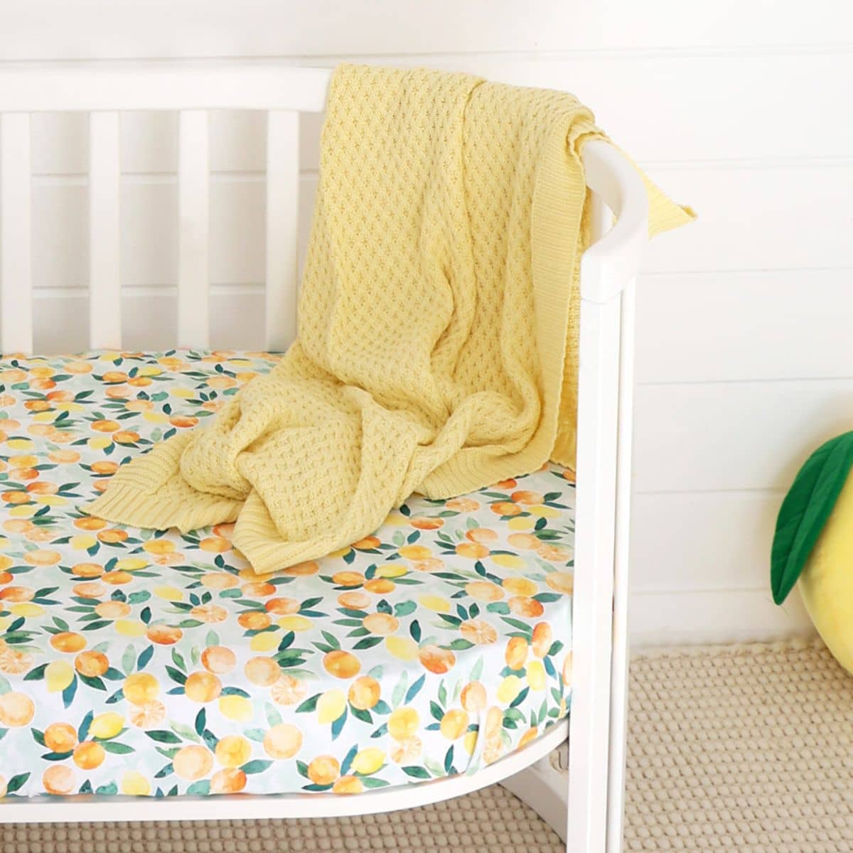 Snuggle-Hunny-Diamond-Knit-Baby-Blanket-Sunlight