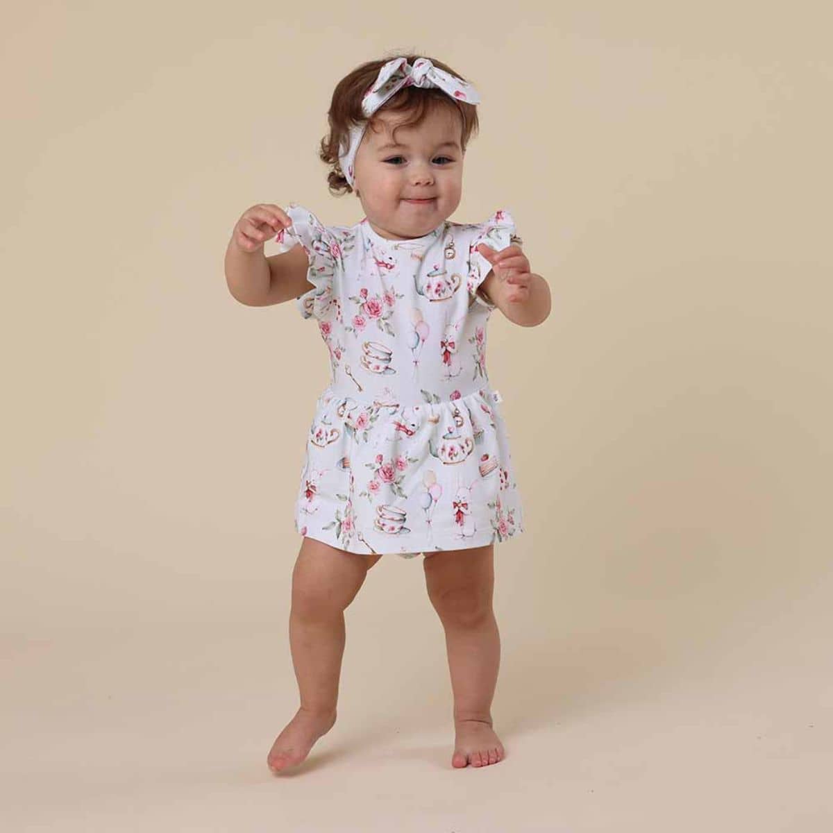 Snuggle Hunny Dress - White Rabbit