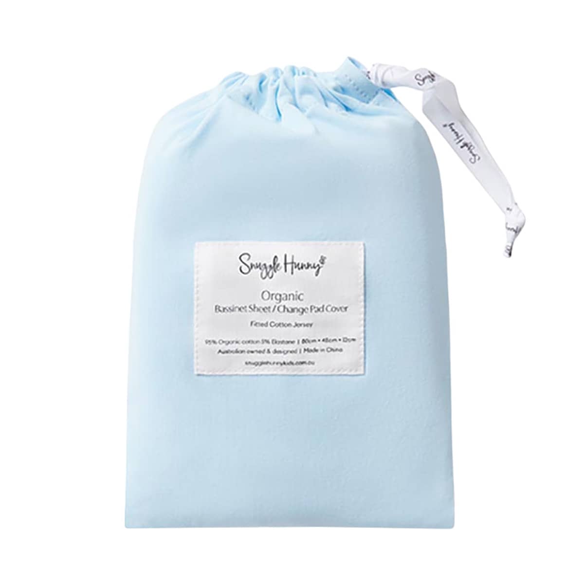 Snuggle Hunny Fitted Bassinet Sheet and Change Pad Cover - Baby Blue