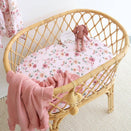 Snuggle Hunny Fitted Bassinet Sheet and Change Pad Cover - Birds & Blooms