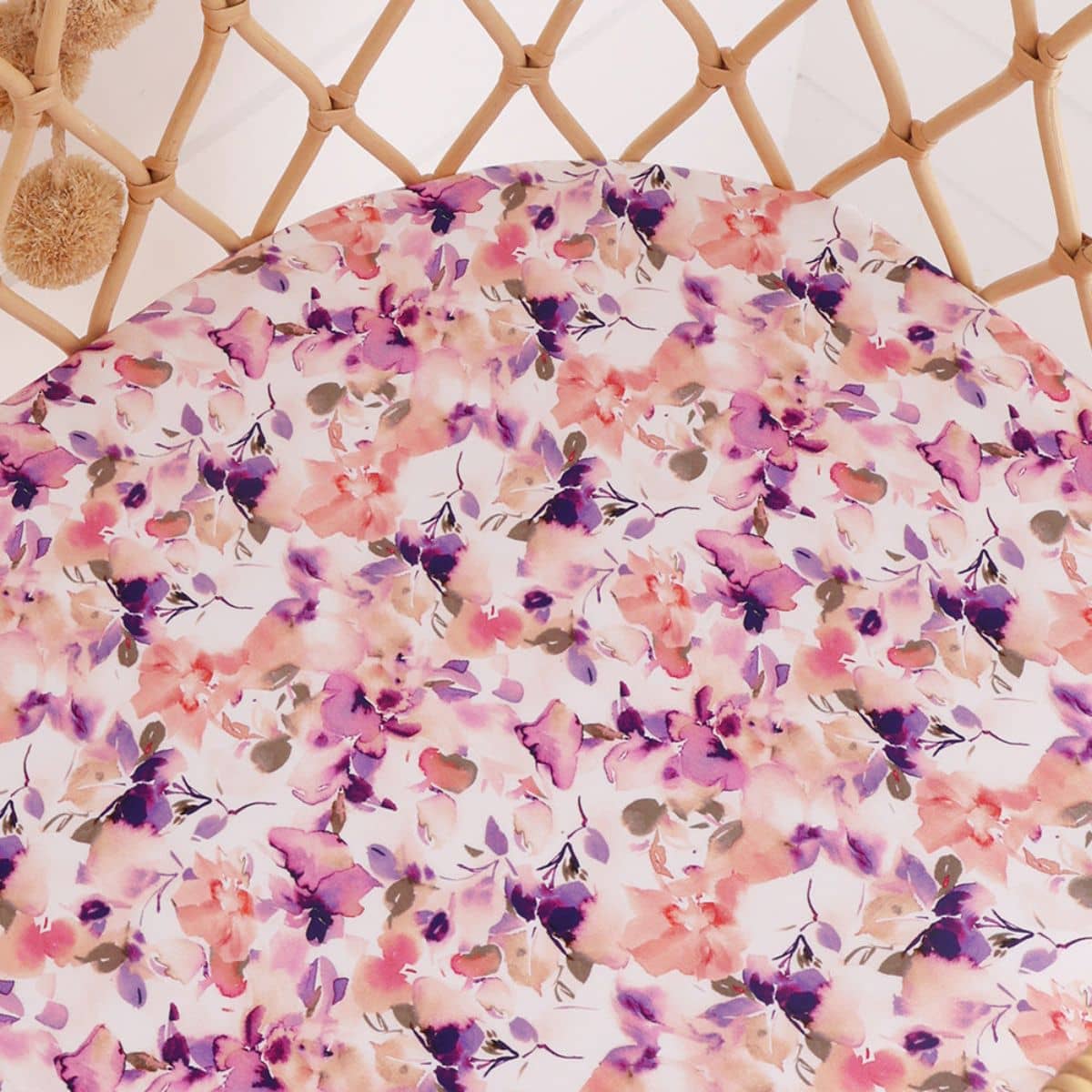 Snuggle Hunny Fitted Bassinet Sheet and Change Pad Cover - Blushing Beauty