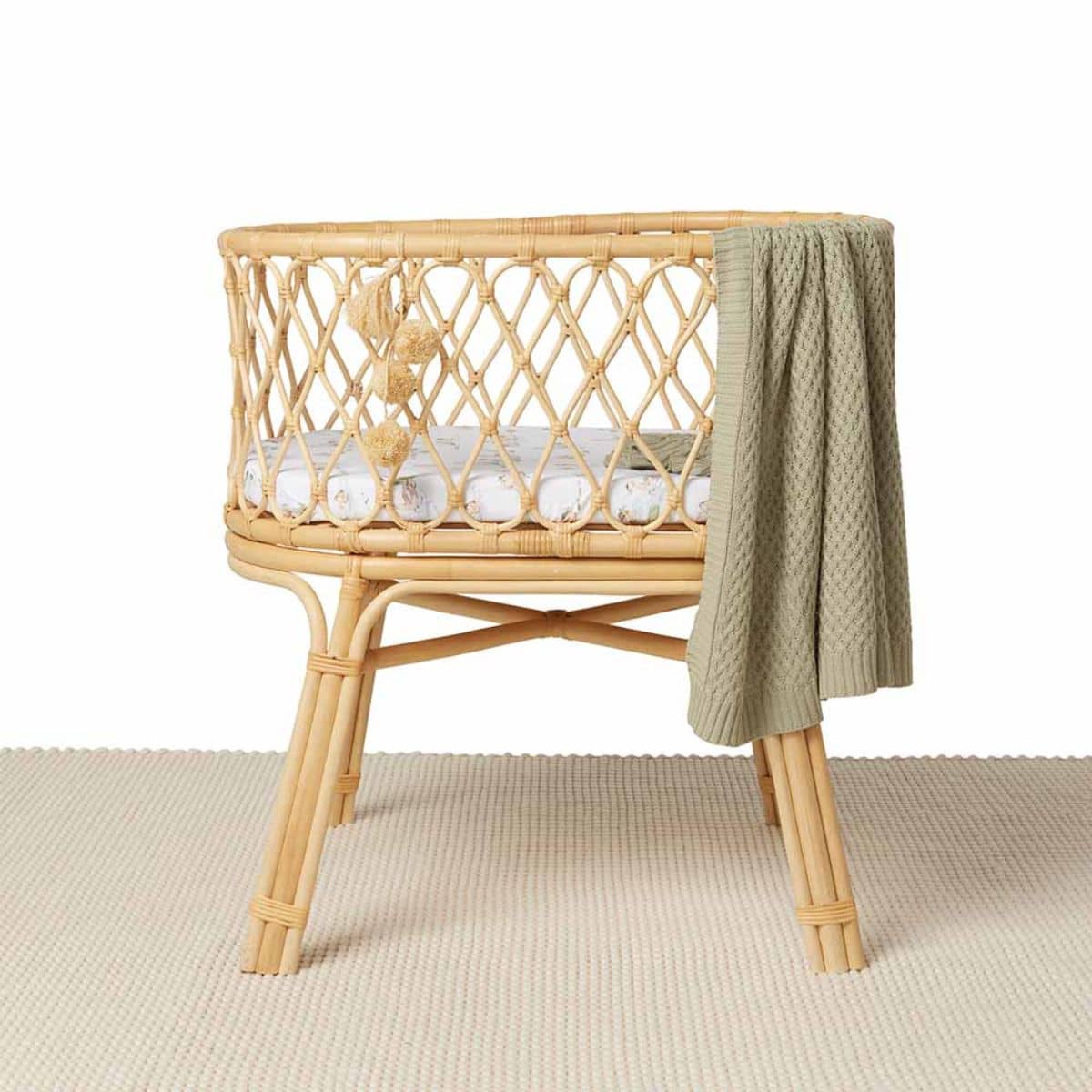 Snuggle Hunny Fitted Bassinet Sheet and Change Pad Cover - Duck Pond Organic