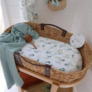 Snuggle Hunny Fitted Bassinet Sheet and Change Pad Cover - Eden