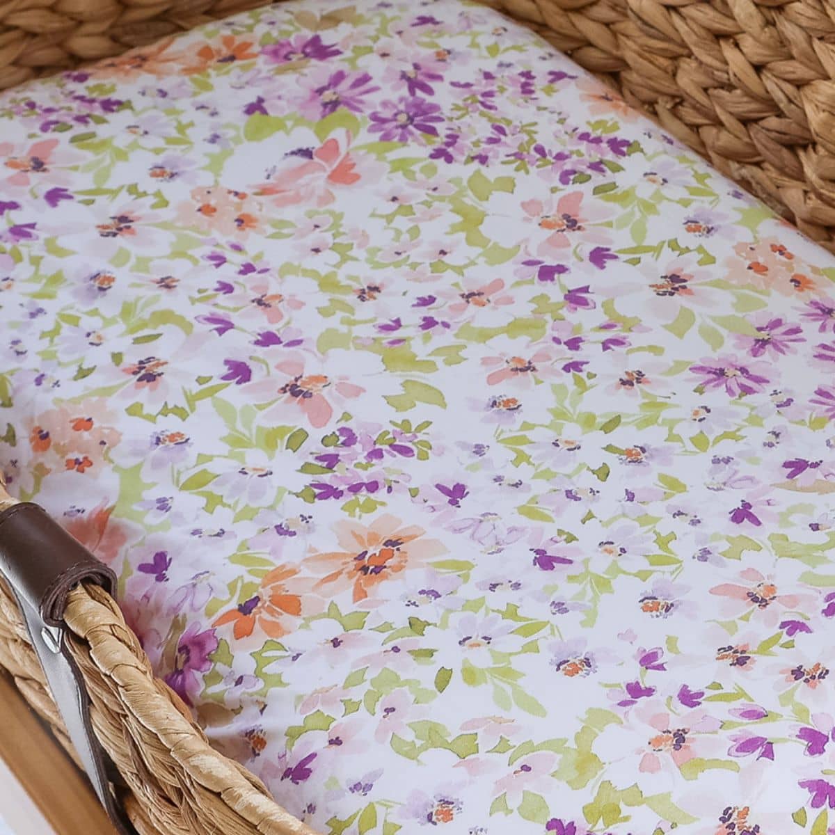 Snuggle Hunny Fitted Bassinet Sheet and Change Pad Cover - Isla