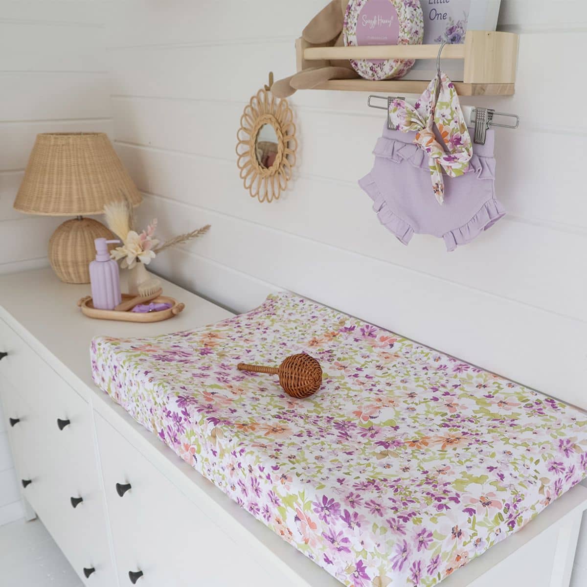 Snuggle Hunny Fitted Bassinet Sheet and Change Pad Cover - Isla