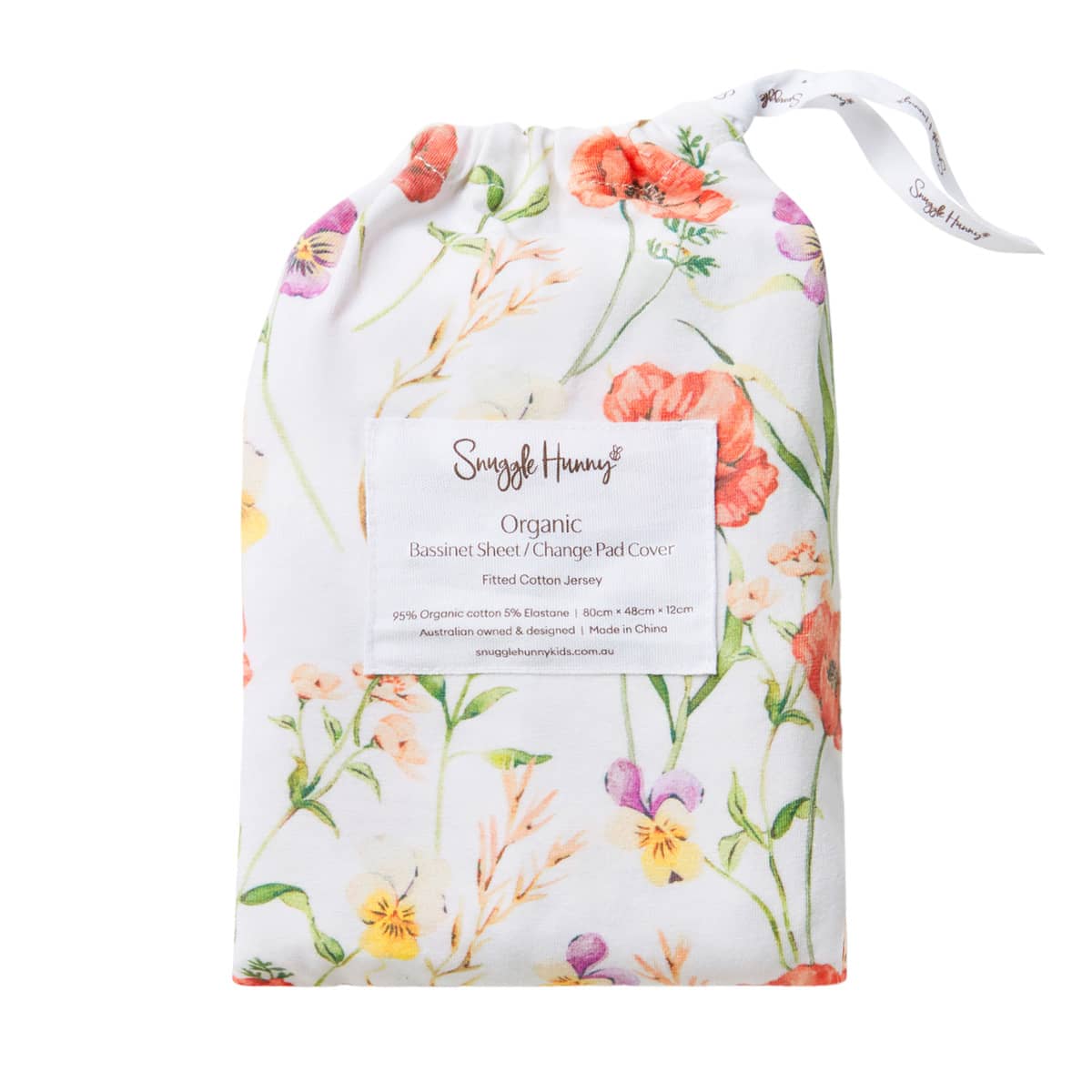 Snuggle Hunny Fitted Bassinet Sheet and Change Pad Cover - Meadow Organic