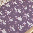 Snuggle Hunny Fitted Bassinet Sheet and Change Pad Cover - Midnight Swan