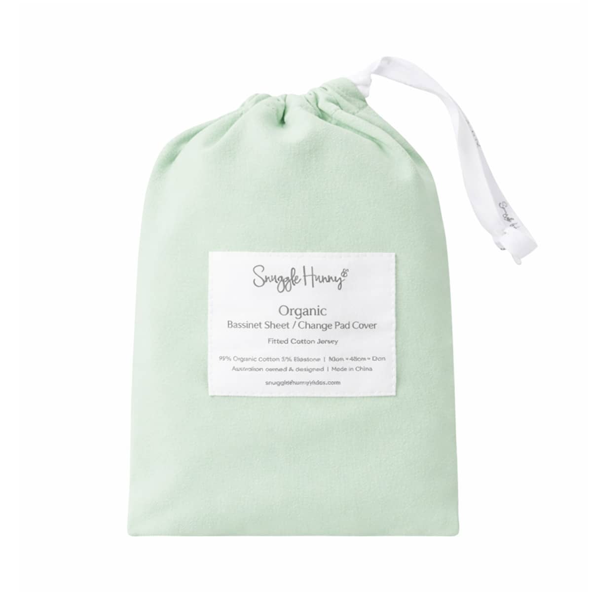 Snuggle Hunny Fitted Bassinet Sheet and Change Pad Cover - Mint
