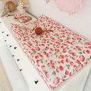 Snuggle Hunny Fitted Bassinet Sheet and Change Pad Cover - Strawberry