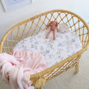 Snuggle Hunny Fitted Bassinet Sheet and Change Pad Cover - Sweet Swallows
