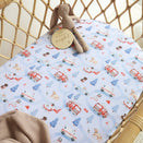 Snuggle Hunny Fitted Bassinet Sheet and Change Pad Cover - To the Rescue