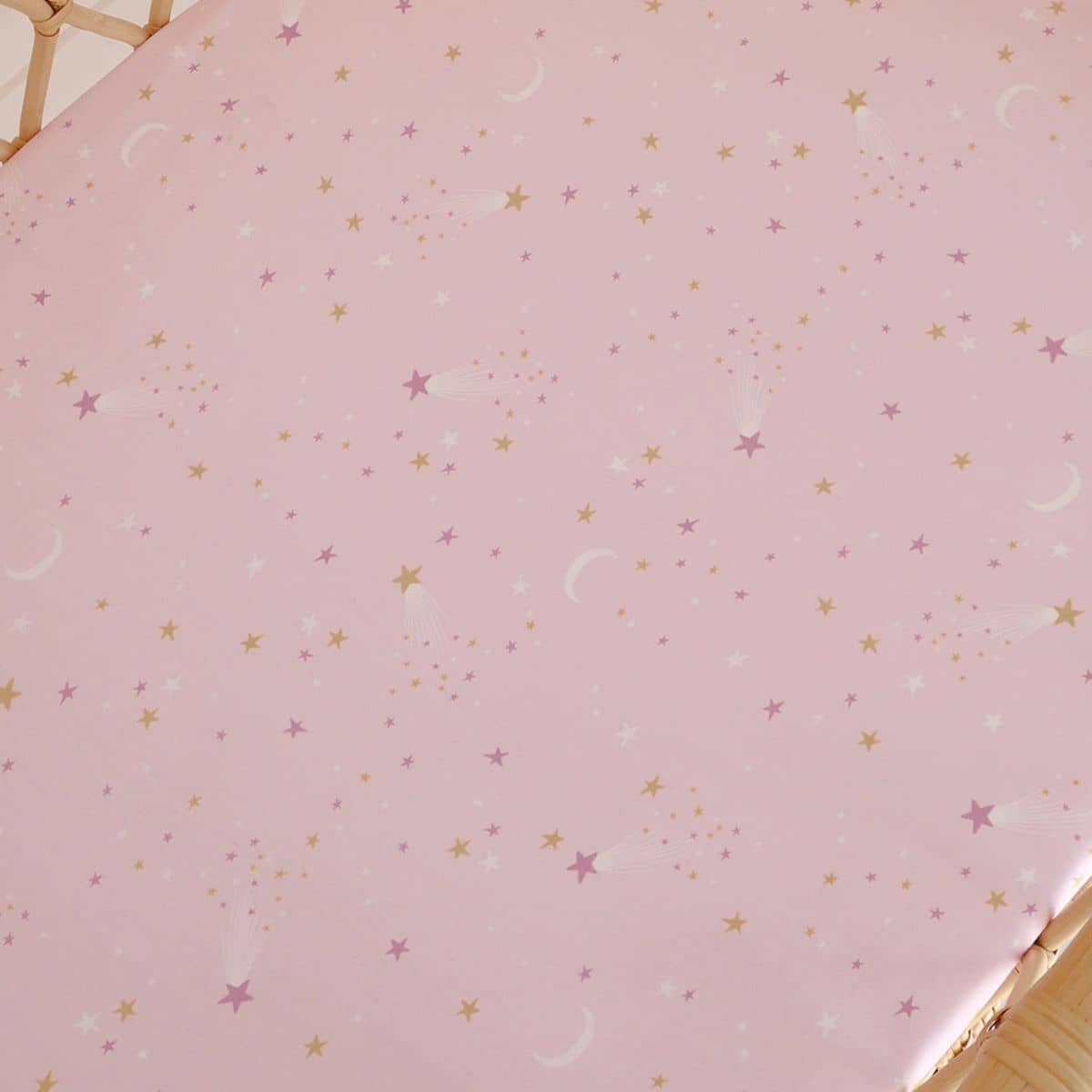 Snuggle Hunny Fitted Bassinet Sheet and Change Pad Cover - Twinkle