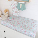 Snuggle Hunny Fitted Bassinet Sheet and Change Pad Cover - White Rabbit