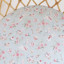 Snuggle Hunny Fitted Bassinet Sheet and Change Pad Cover - White Rabbit