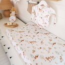 Snuggle Hunny Fitted Bassinet Sheet and Change Pad Cover - Woodland Tales
