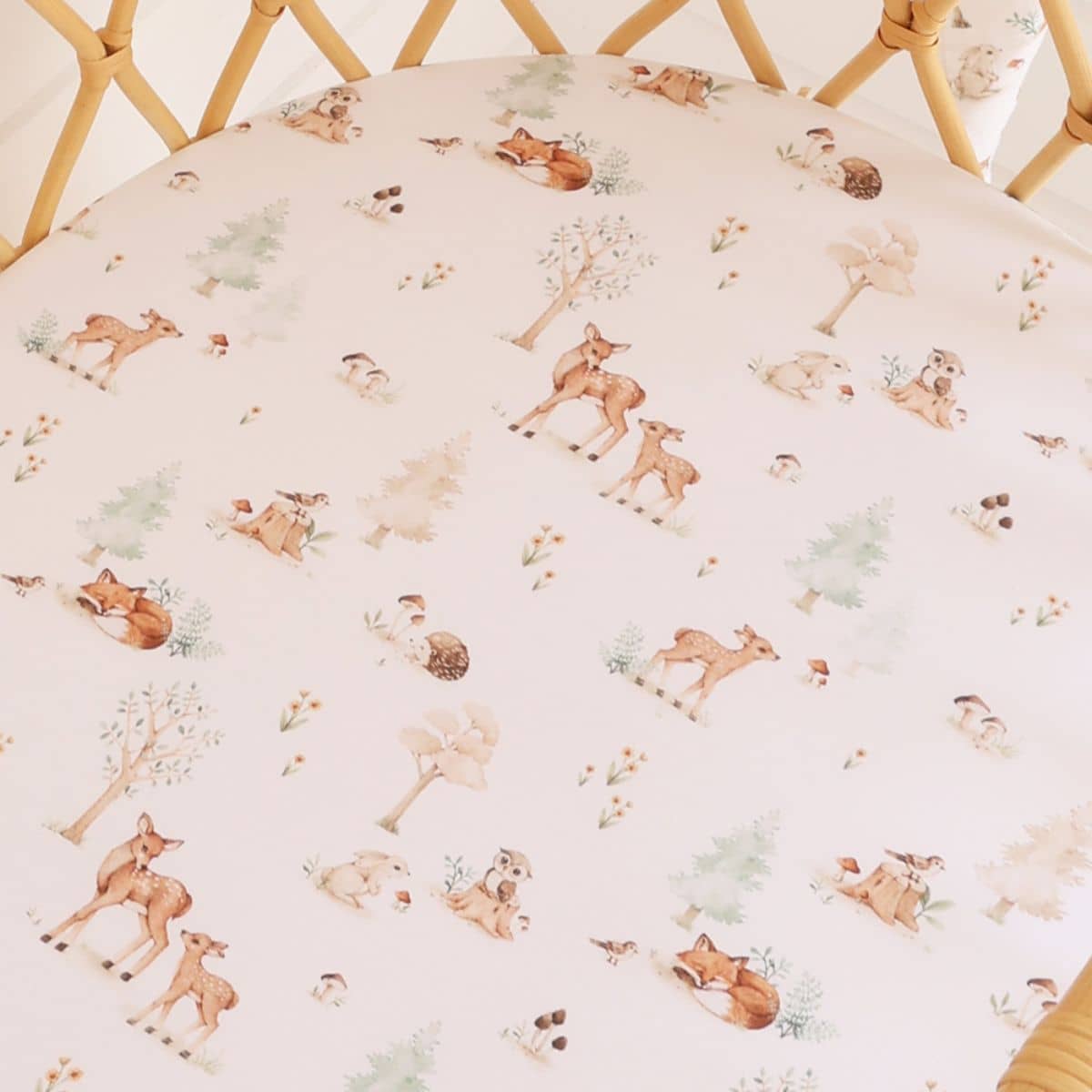 Snuggle Hunny Fitted Bassinet Sheet and Change Pad Cover - Woodland Tales