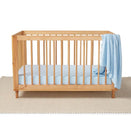Snuggle Hunny Fitted Cot Sheet - Baby Blue Organic