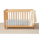 Snuggle Hunny Fitted Cot Sheet - Baby Blue Organic