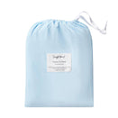 Snuggle Hunny Fitted Cot Sheet - Baby Blue Organic