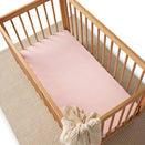 Snuggle Hunny Fitted Cot Sheet - Baby Pink Organic