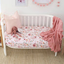 Snuggle Hunny Fitted Cot Sheet - Birds & Blooms