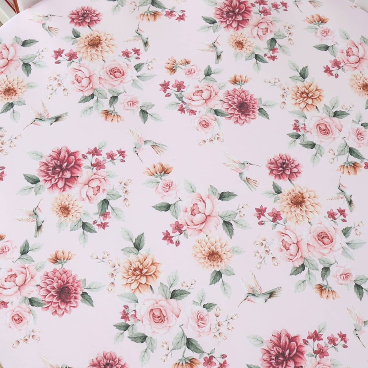Snuggle Hunny Fitted Cot Sheet - Birds & Blooms
