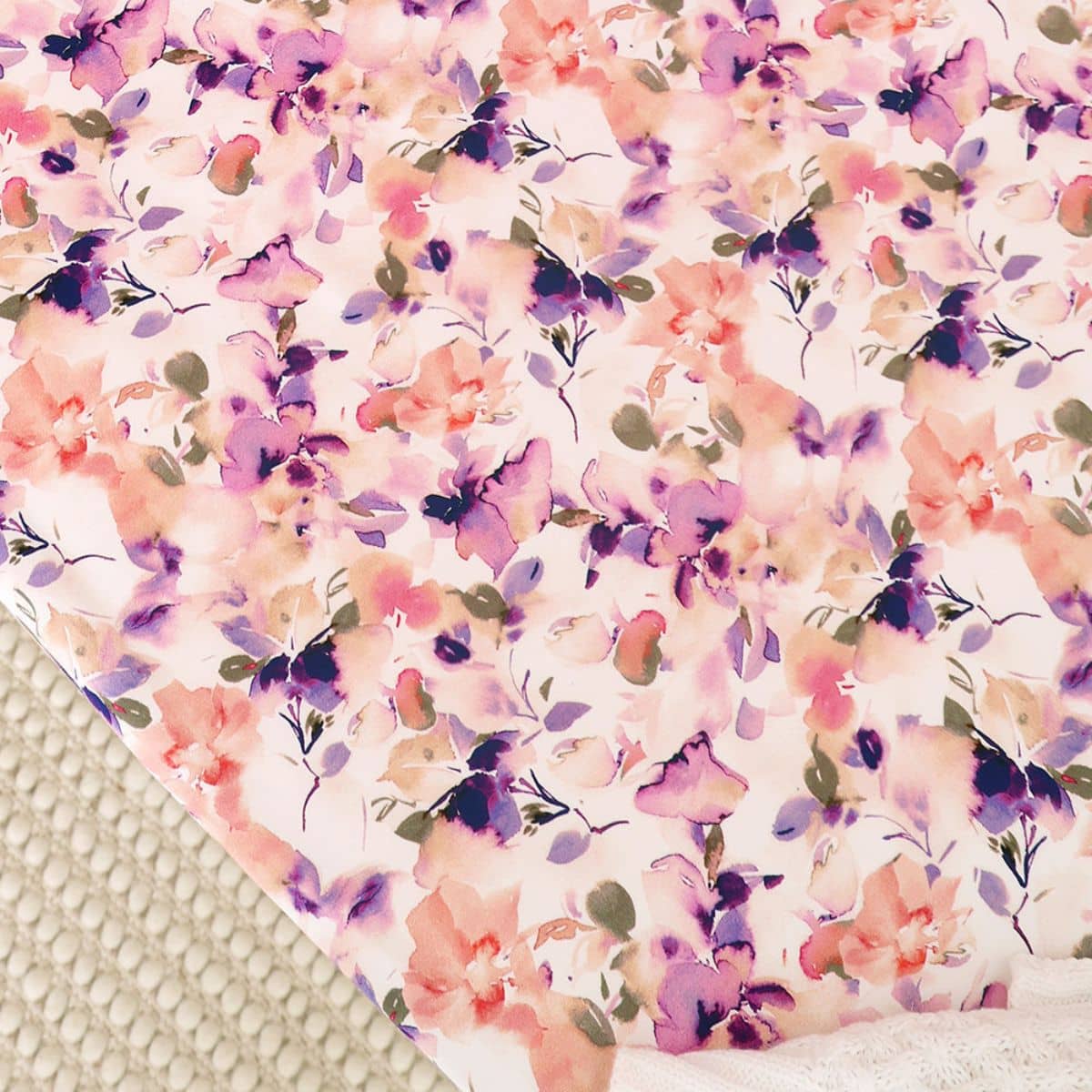 Snuggle Hunny Fitted Cot Sheet - Blushing Beauty