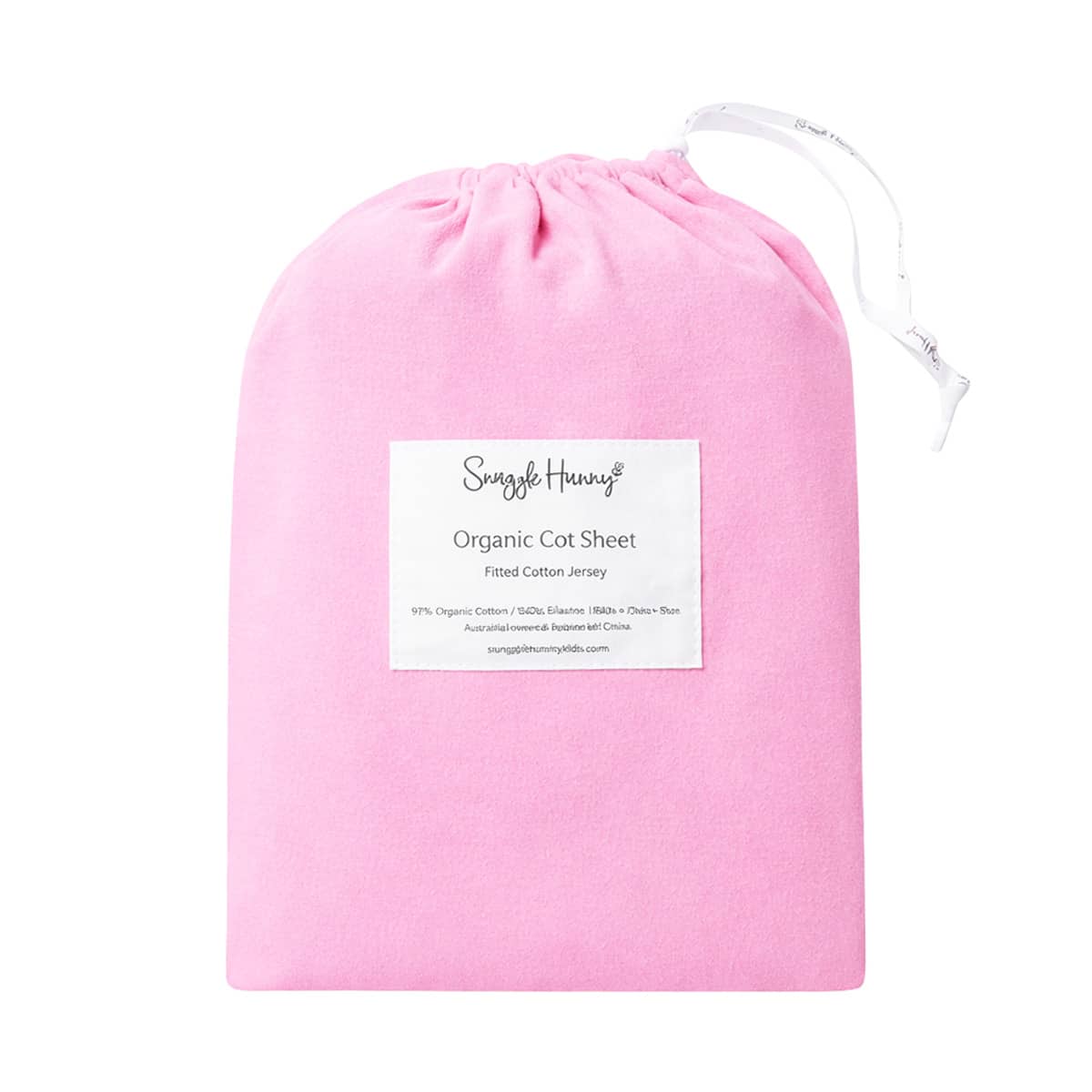 Snuggle Hunny Fitted Cot Sheet - Bubblegum