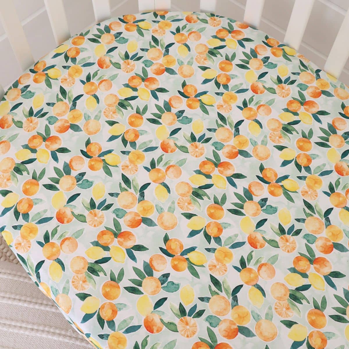 Snuggle Hunny Fitted Cot Sheet - Citrus Squeeze