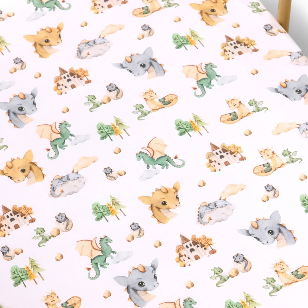 Snuggle Hunny Fitted Cot Sheet - Dragon