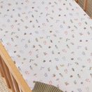 Snuggle Hunny Fitted Cot Sheet - Garden Friends Organic
