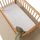 Snuggle Hunny Fitted Cot Sheet - Garden Friends Organic