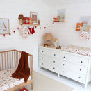 Snuggle Hunny Fitted Cot Sheet - Gnomes