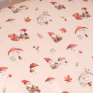 Snuggle Hunny Fitted Cot Sheet - Gnomes