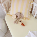 Snuggle Hunny Fitted Cot Sheet - Lemon Sorbet