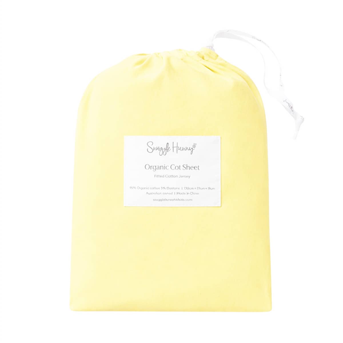 Snuggle Hunny Fitted Cot Sheet - Lemon Sorbet
