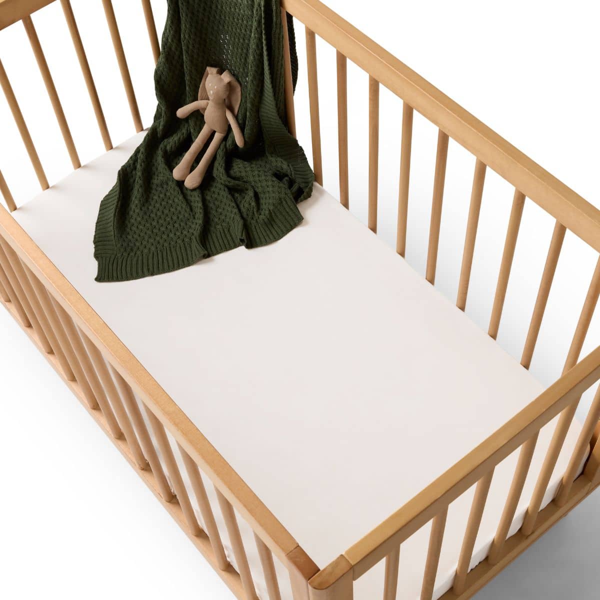 Snuggle Hunny Fitted Cot Sheet - Milk Organic