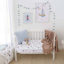 Snuggle Hunny Fitted Cot Sheet - Set Sail