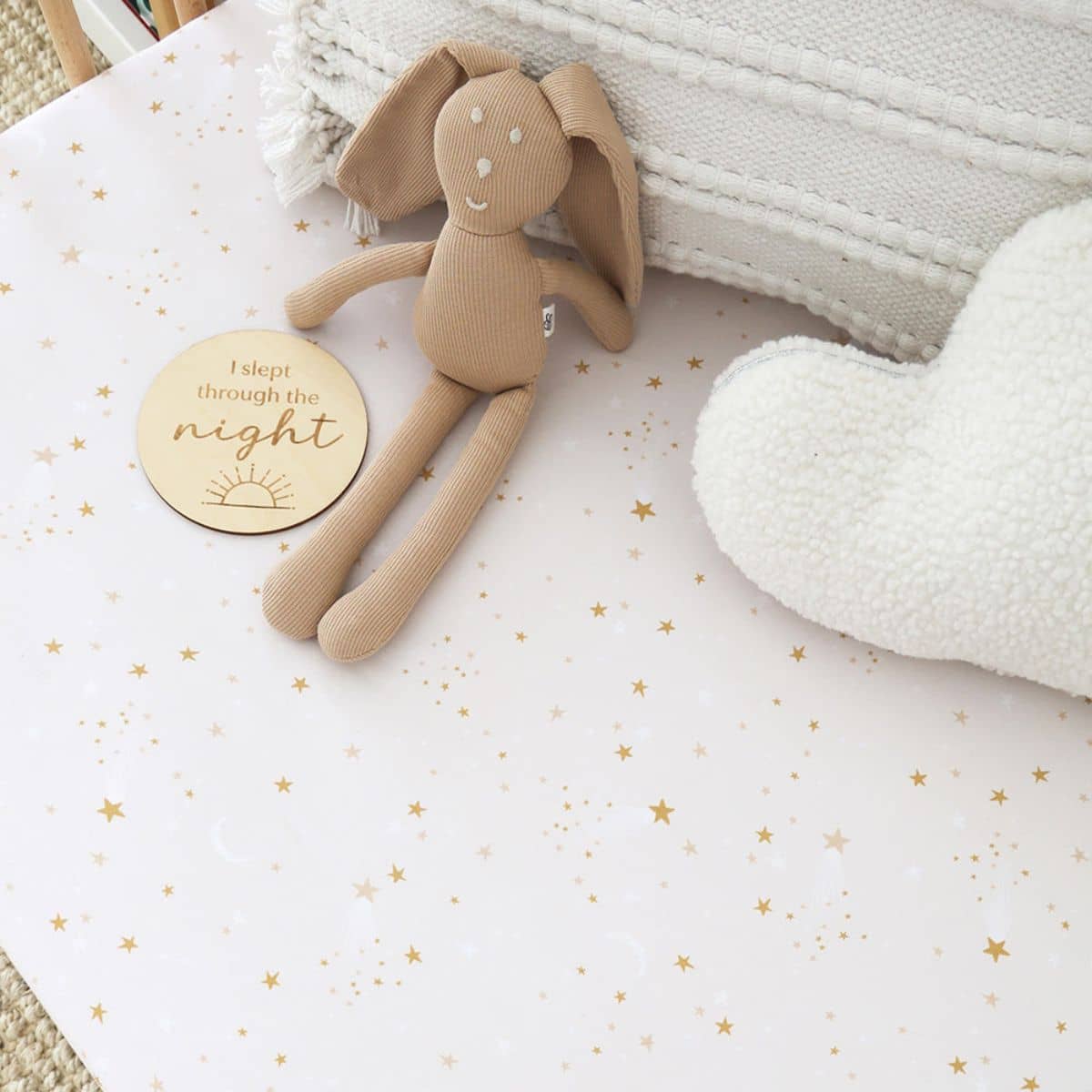 Snuggle Hunny Fitted Cot Sheet - Stardust