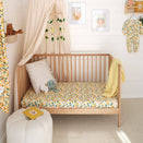 Snuggle Hunny Fitted Cot Sheet - Sunny Citrus
