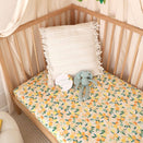 Snuggle Hunny Fitted Cot Sheet - Sunny Citrus