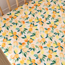 Snuggle Hunny Fitted Cot Sheet - Sunny Citrus