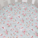 Snuggle Hunny Fitted Cot Sheet - White Rabbit