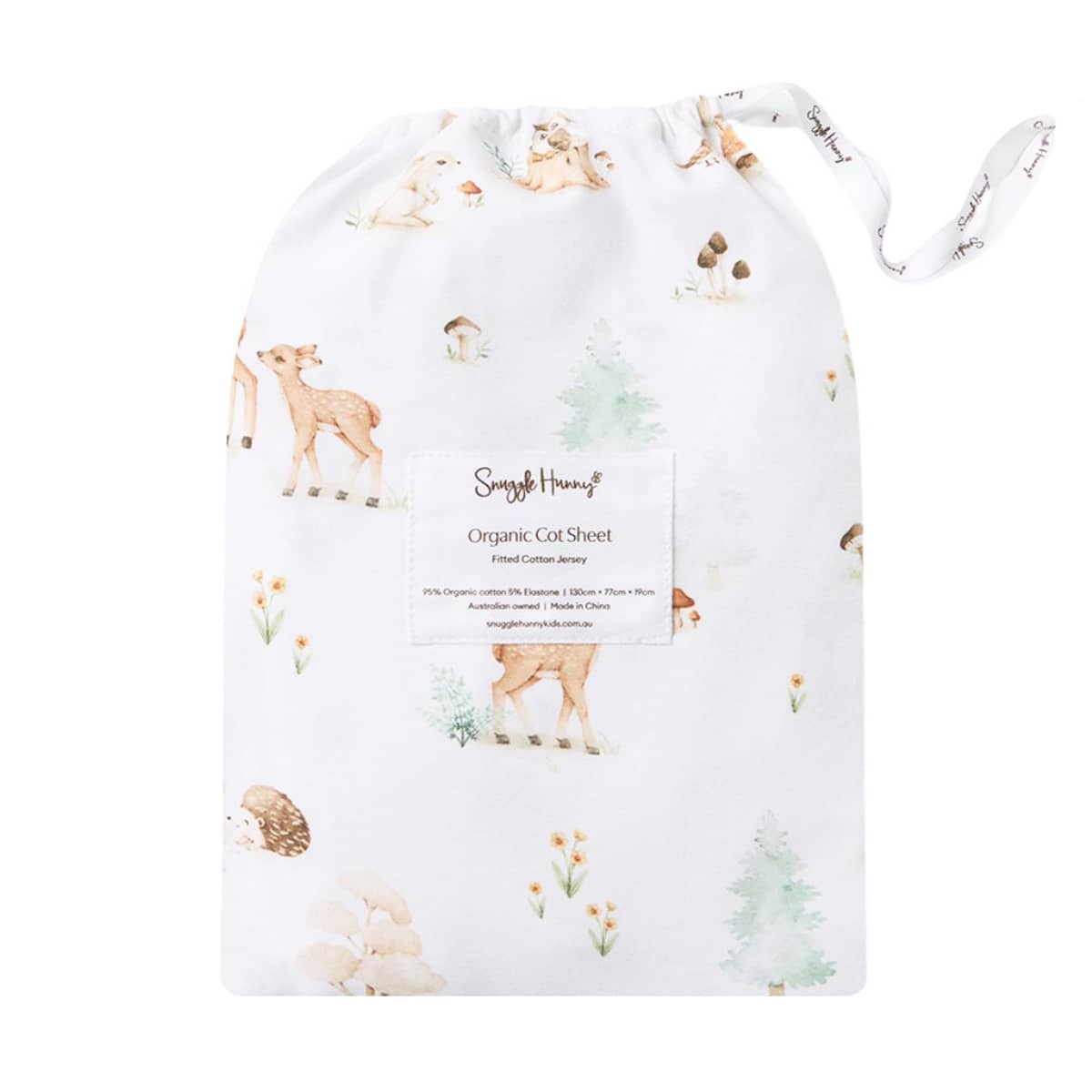 Snuggle Hunny Fitted Cot Sheet - Gnomes