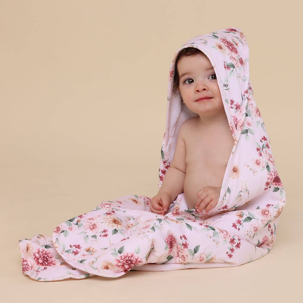 Snuggle Hunny Hooded Baby Towel - Birds & Blooms