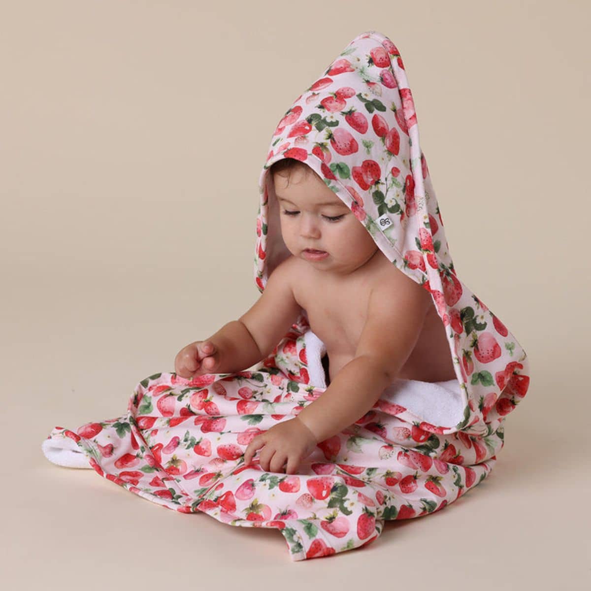 Snuggle Hunny Hooded Baby Towel - Strawberry