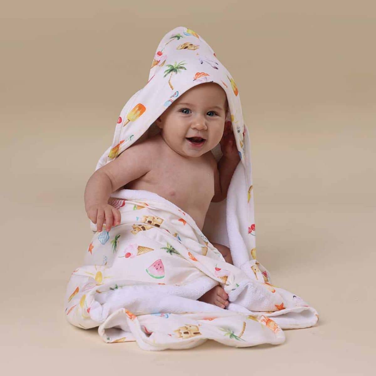 Snuggle Hunny Hooded Baby Towel - Beach Fun