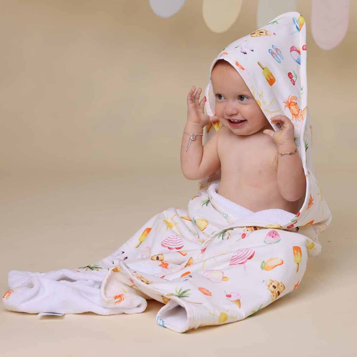 Snuggle Hunny Hooded Baby Towel - Beach Fun