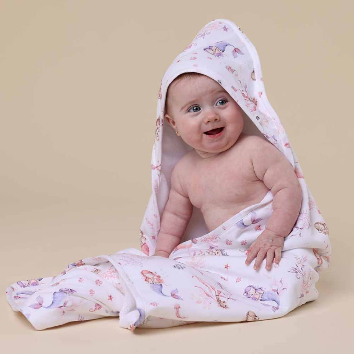 Snuggle Hunny Hooded Baby Towel - Mermaid