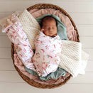 Snuggle Hunny Jersey Wrap with Matching Headwear - Alice's Tea Party